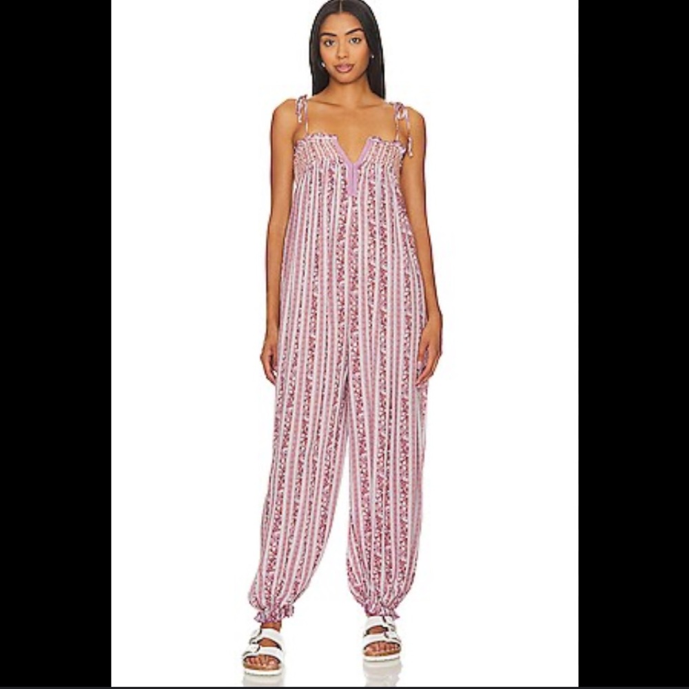 Rule The World Jumpsuit In Tulip Combo Free People $150 Revolve S Casual Boho
